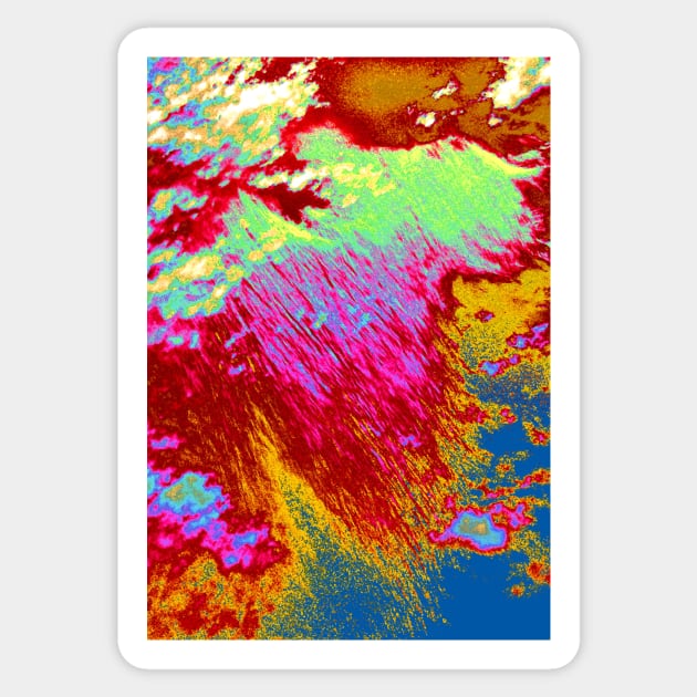 Abstract cloudscape Sticker by rozmcq